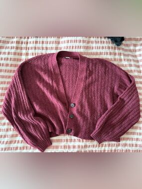 American Eagle red cardigan